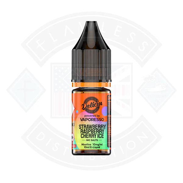 Deliciu V2 Strawberry Raspberry Cherry Ice Nic Salt 10ml by Vaporesso