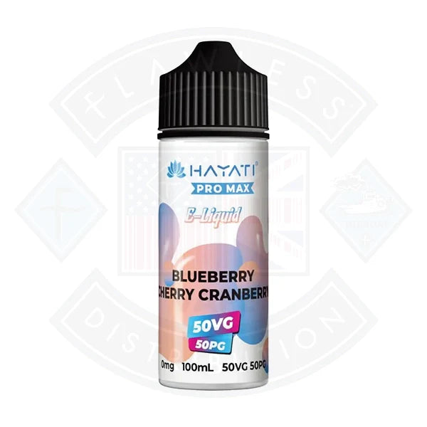 Hayati Pro Max 50/50 - Blueberry Cherry Cranberry 0mg 100ml Shortfill