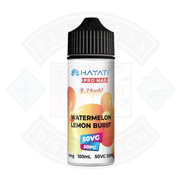 Hayati Pro Max 50/50 - Watermelon Lemon Burst 0mg 100ml Shortfill