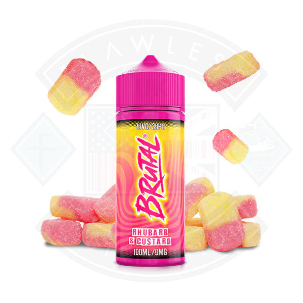 Just Juice Brutal - Rhubarb and Custard 0mg 100ml Shortfill