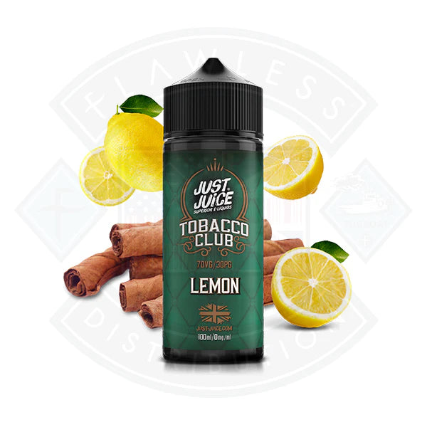 Just Juice Tobacco Club - Lemon 0mg 100ml Shortfill