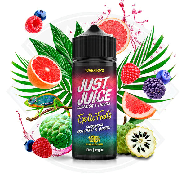 Just Juice Exotic - Cherimoya, Grapefruit & Berries 0mg 100ml Shortfill