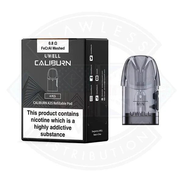 Caliburn A3S Refillable Pod 4pcs/pack - Flawless Vape Shop