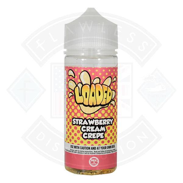 Loaded Strawberry Cream Crepe 0mg 100ml Shortfill - Flawless Vape Shop