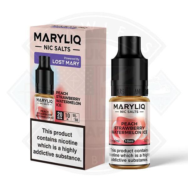 Lost Mary Maryliq Peach Strawberry Watermelon Ice 10ml Nic Salt - Flawless Vape Shop