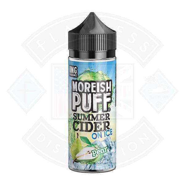 Moreish Puff Summer Cider On Ice Pear 100ml 0mg shortfill e-liquid - Flawless Vape Shop