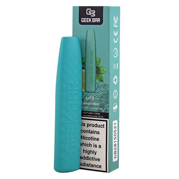 Geek Bar Lite Disposable vape Lemon Mint 2% Salt Nic/1.8ml