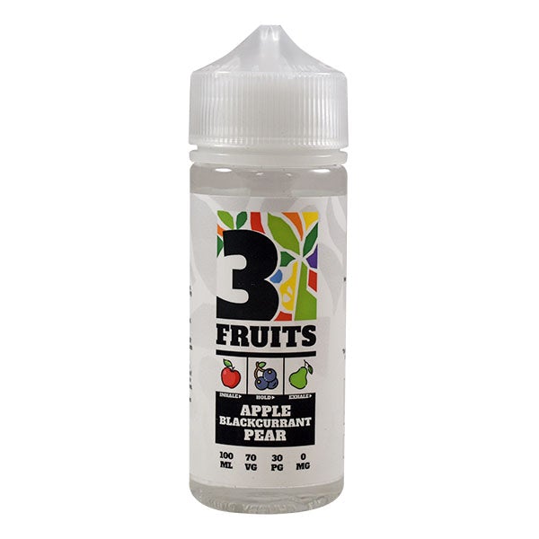 3 Fruits Apple Blackcurrant Pear 0mg 100ml Shortfill