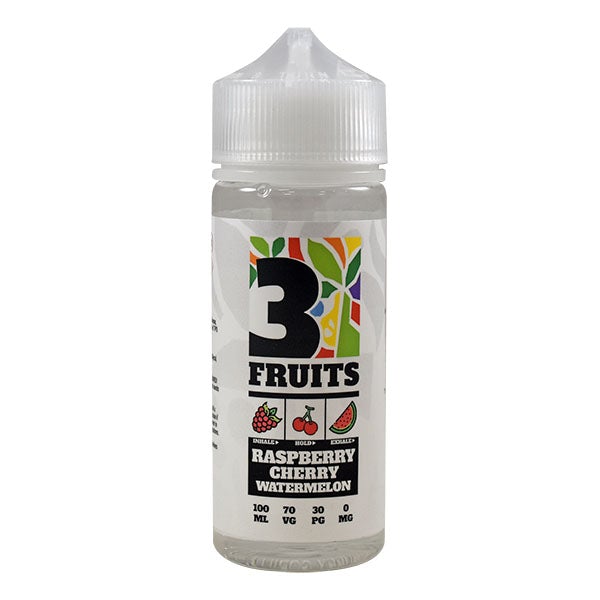 3 Fruits Raspberry Cherry Watermelon 0mg 100ml Shortfill