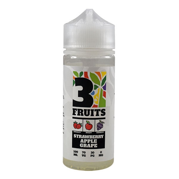 3 Fruits Strawberry Apple Grape 0mg 100ml Shortfill