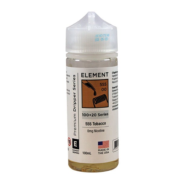 Element Eliquid 555 Tobacco 0mg 100ml Shortfill