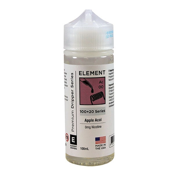 Element Eliquid Apple Acai 0mg 100ml Shortfill