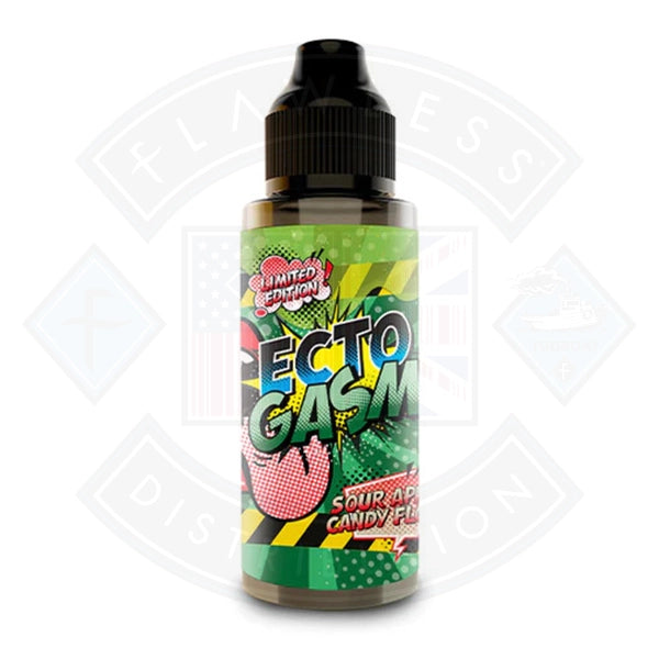 Ecto Gasm- Sour Apple Candy Floss 0mg 100ml Shortfill