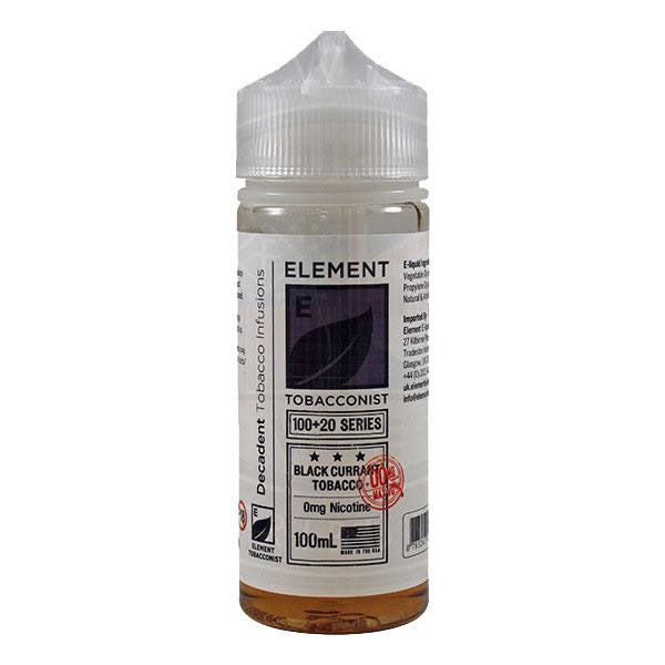 Element Tobacconist - Blackcurrant Tobacco 0mg 100ml Shortfill