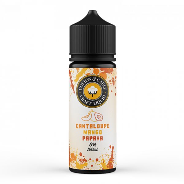 Cotton & Cable Fruits - Cantaloupe, Mango, Papaya 0mg 100ml Shortfill