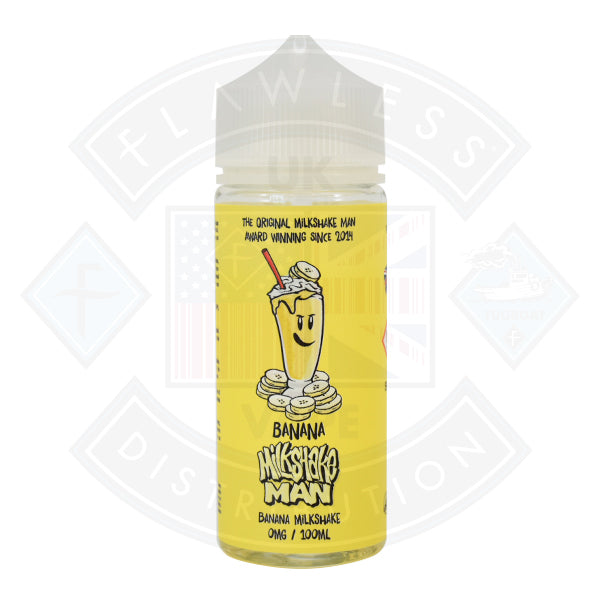 Milkshake Man - Banana 0mg 100ml Shortfill