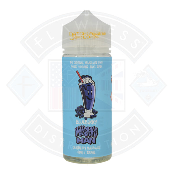 Milkshake Man - Blueberry 0mg 100ml Shortfill