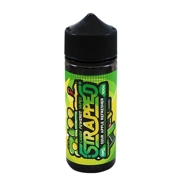 Strapped Candy Powered - Sour Apple Refresher 0mg 100ml Shortfill E Liquid