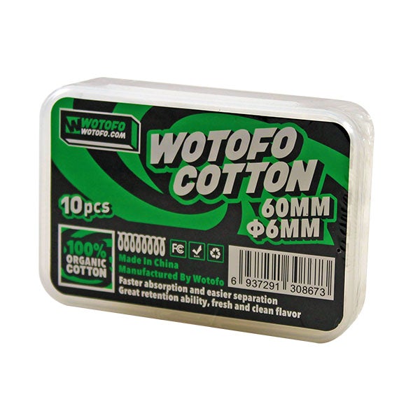 Wotofo Agleted Cotton 60mm ø6mm 10psc