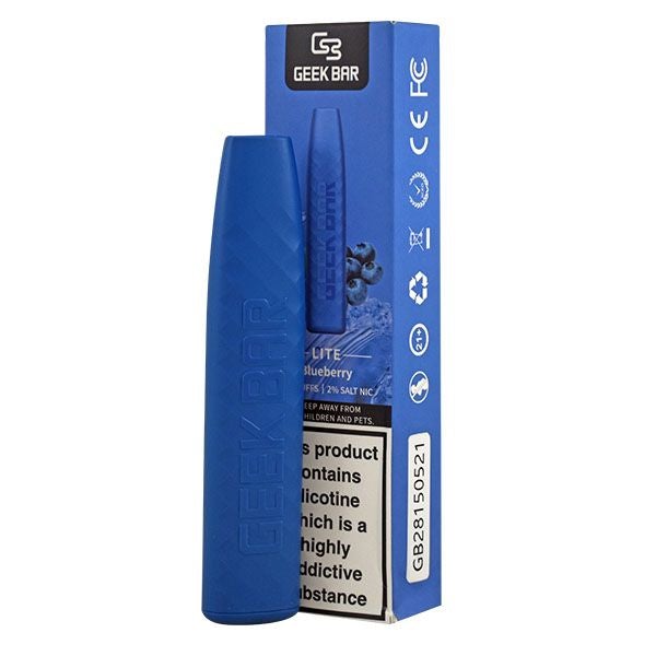 Geek Bar Lite Disposable Vape Blueberry 2% Salt Nic/1.8ml