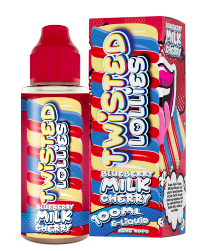 Twisted Lollies- Blueberry Milk Cherry 100ml Shortfill E-Liquid