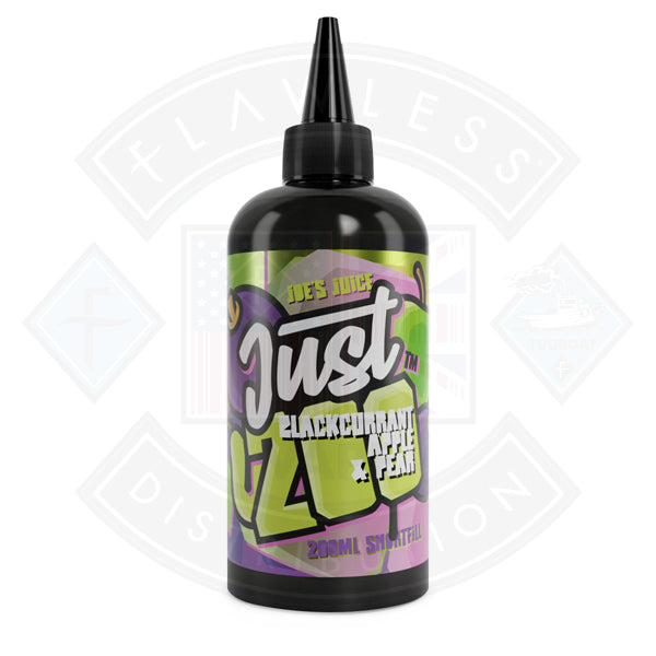 Joe's Juice Just 200 - Blackcurrant Apple & Pear 0mg 200ml Shortfill